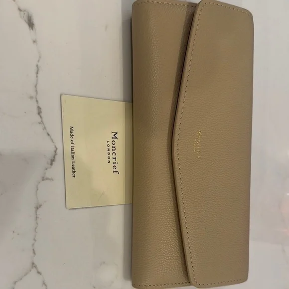 New With Tags Moncrief London Tan Leather wallet - Picture 4 of 10